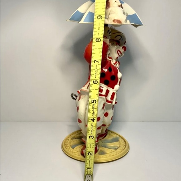 Vintage Irwin Toy Plastic Wind Up Dancing Whirling Bimbo Clown With Umbrella - Picture 10 of 11